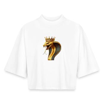 Snake (03) - Boxy Women's Recycled 1/2 Sleeved T-Shirt by Stanley/Stella - white - Front - AI Model Female 172 dark (172cm)