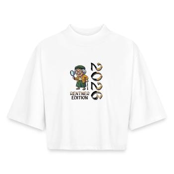 Design de retraite à la retraite - T-shirt femme coupe boxy recyclé manches mi-longues Stanley/Stella - blanc - Devant - AI Model Female 172 dark (172cm)
