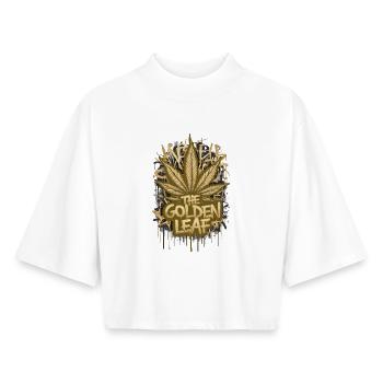 The Golden Leaf - Boxy Frauen Recyceltes 1/2 Sleeved T-Shirt by Stanley/Stella - Weiß - Vorne - AI Model Female 172 dark (172cm)
