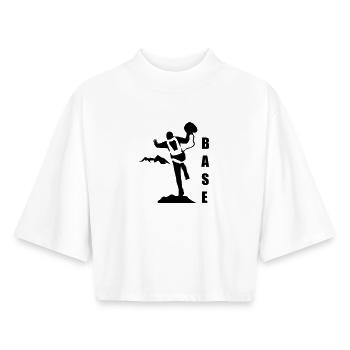 Saut de base - T-shirt femme coupe boxy recyclé manches mi-longues Stanley/Stella - blanc - Devant - AI Model Female 172 dark (172cm)