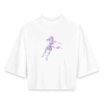 Pickleball scene Design für Pickleball Athlet Fans - Boxy Frauen Recyceltes 1/2 Sleeved T-Shirt by Stanley/Stella - Weiß - Vorne - AI Model Female 172 dark (172cm)