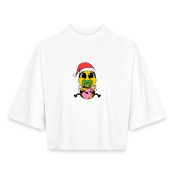 Bee Baby Christmas - Boxy Women's Recycled 1/2 Sleeved T-Shirt by Stanley/Stella - white - Front - AI Model Female 172 dark (172cm)