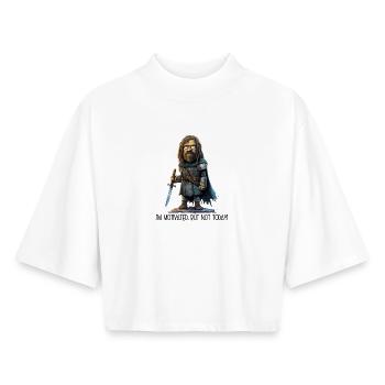 I’m Motivated, But Not Today – Rollenspieler - Boxy Frauen Recyceltes 1/2 Sleeved T-Shirt by Stanley/Stella - Weiß - Vorne - AI Model Female 172 dark (172cm)