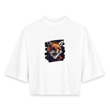 Fuchs - Boxy Frauen Recyceltes 1/2 Sleeved T-Shirt by Stanley/Stella - Weiß - Vorne - AI Model Female 172 dark (172cm)