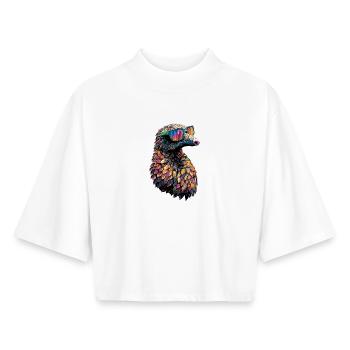 Pangolin Schuppentier Tannenzapfentier Pangoline - Boxy Frauen Recyceltes 1/2 Sleeved T-Shirt by Stanley/Stella - Weiß - Vorne - AI Model Female 172 dark (172cm)