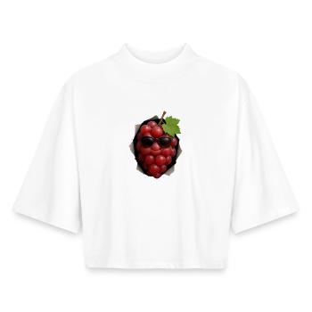 Grapes Grapes - Boxy Women's Recycled 1/2 Sleeved T-Shirt by Stanley/Stella - white - Front - AI Model Female 172 dark (172cm)