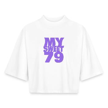 Sweet 79 - Boxy Frauen Recyceltes 1/2 Sleeved T-Shirt by Stanley/Stella - Weiß - Vorne - AI Model Female 172 dark (172cm)
