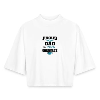 Proud Father Graduate 2026 Bachelor Master - Boxy Women's Recycled 1/2 Sleeved T-Shirt by Stanley/Stella - white - Front - AI Model Female 172 dark (172cm)