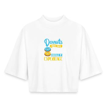 Donut fast food - Boxy Women's Recycled 1/2 Sleeved T-Shirt by Stanley/Stella - white - Front - AI Model Female 172 dark (172cm)