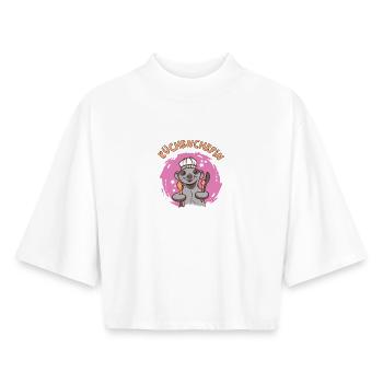 Küchenchefin Köchin Hobbyköchin Kochen - Boxy Frauen Recyceltes 1/2 Sleeved T-Shirt by Stanley/Stella - Weiß - Vorne - AI Model Female 172 dark (172cm)