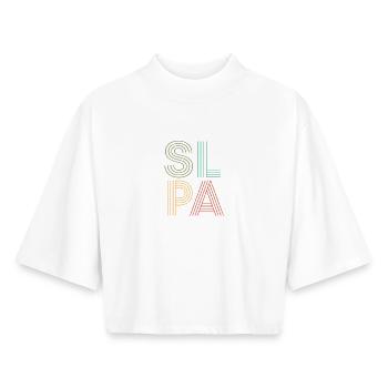 Speech Therapist Speech Therapy Speech Therapist - Boxy Women's Recycled 1/2 Sleeved T-Shirt by Stanley/Stella - white - Front - AI Model Female 172 dark (172cm)