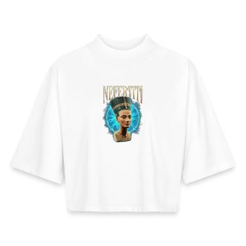 Nefertiti Donner - Boxy Frauen Recyceltes 1/2 Sleeved T-Shirt by Stanley/Stella - Weiß - Vorne - AI Model Female 172 dark (172cm)