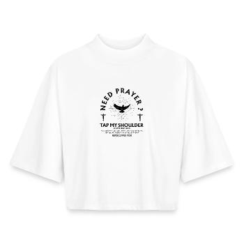  Religious Faith Christian Slogan - Boxy Women's Recycled 1/2 Sleeved T-Shirt by Stanley/Stella - white - Front - AI Model Female 172 dark (172cm)