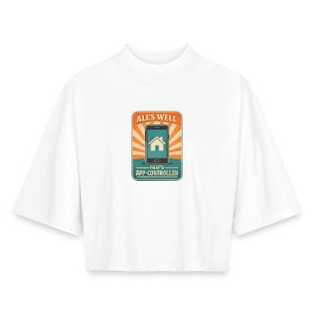Alles gut per App | Smart Home - Boxy Frauen Recyceltes 1/2 Sleeved T-Shirt by Stanley/Stella - Weiß - Vorne - AI Model Female 172 dark (172cm)