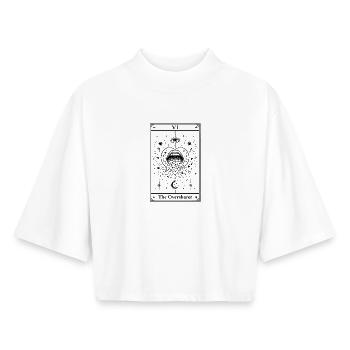 Zu viel erzählt | Tarotkarte Humor - Boxy Frauen Recyceltes 1/2 Sleeved T-Shirt by Stanley/Stella - Weiß - Vorne - AI Model Female 172 dark (172cm)