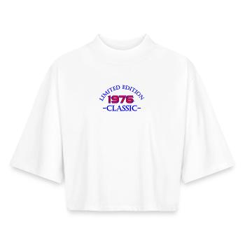 Limited Edition 1976 Classic - Boxy Frauen Recyceltes 1/2 Sleeved T-Shirt by Stanley/Stella - Weiß - Vorne - AI Model Female 172 dark (172cm)