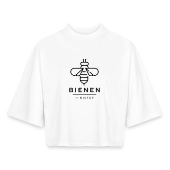 Bienenminister_ZW - Boxy Women's Recycled 1/2 Sleeved T-Shirt by Stanley/Stella - white - Front - AI Model Female 172 dark (172cm)