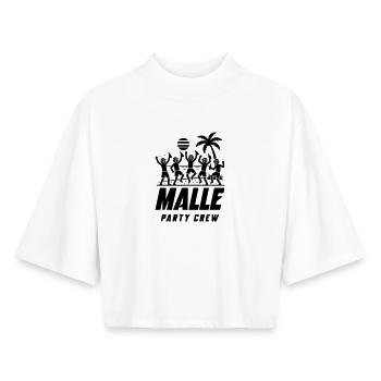 Malle Party Crew Urlaub - Boxy Frauen Recyceltes 1/2 Sleeved T-Shirt by Stanley/Stella - Weiß - Vorne - AI Model Female 172 dark (172cm)