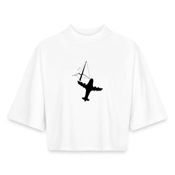 Flight of Imagination - Boxy Women's Recycled 1/2 Sleeved T-Shirt by Stanley/Stella - white - Front - AI Model Female 172 dark (172cm)
