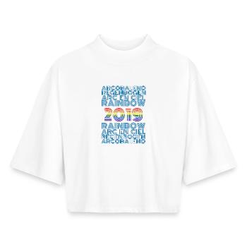 2019 - Boxy Women's Recycled 1/2 Sleeved T-Shirt by Stanley/Stella - white - Front - AI Model Female 172 dark (172cm)
