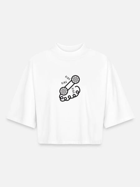 Ring Ring Ring - Boxy Frauen Recyceltes 1/2 Sleeved T-Shirt by Stanley/Stella - Weiß