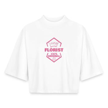Work Florist - Boxy Women's Recycled 1/2 Sleeved T-Shirt by Stanley/Stella - white - Front - AI Model Female 172 dark (172cm)