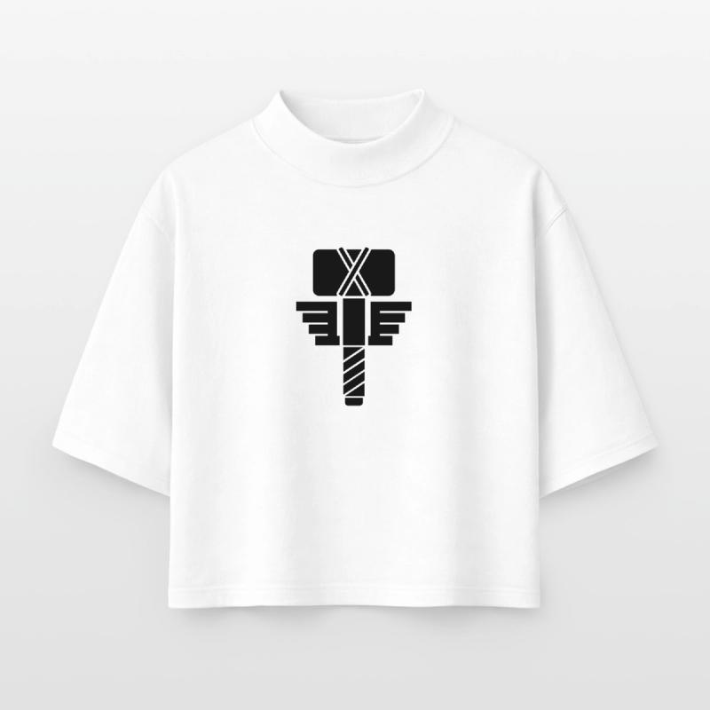 Thor Hammer – Wikinger Mjölnir Comic Superheld Boxy Frauen Recyceltes 1/2 Sleeved T-Shirt by Stanley/Stella