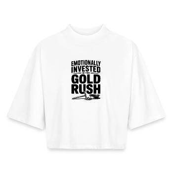 Emotionally Invested in the Gold Rush - Boxy Women's Recycled 1/2 Sleeved T-Shirt by Stanley/Stella - white - Front - AI Model Female 172 dark (172cm)