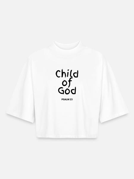 CHILD OF GOD - Boxy Frauen Recyceltes 1/2 Sleeved T-Shirt by Stanley/Stella - Weiß