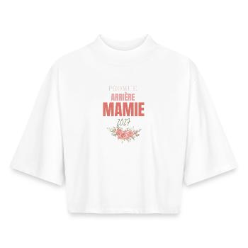 Granny Souvenir 2027 Floral - Boxy Women's Recycled 1/2 Sleeved T-Shirt by Stanley/Stella - white - Front - AI Model Female 172 dark (172cm)