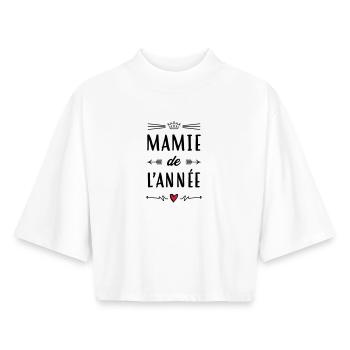 Großmütter / Oma / Mami / Großmutter / Mamy - Boxy Frauen Recyceltes 1/2 Sleeved T-Shirt by Stanley/Stella - Weiß - Vorne - AI Model Female 172 dark (172cm)