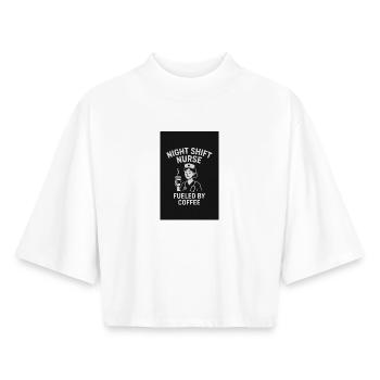 Night Shift Nurse - Boxy Frauen Recyceltes 1/2 Sleeved T-Shirt by Stanley/Stella - Weiß - Vorne - AI Model Female 172 dark (172cm)