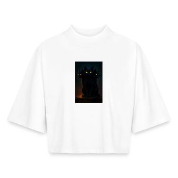 RockyZoo15 - Boxy Women's Recycled 1/2 Sleeved T-Shirt by Stanley/Stella - white - Front - AI Model Female 172 dark (172cm)