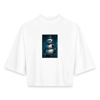 RockyZoo21 - Boxy Women's Recycled 1/2 Sleeved T-Shirt by Stanley/Stella - white - Front - AI Model Female 172 dark (172cm)