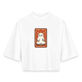 Orange Geist Tarot Karte - Boxy Frauen Recyceltes 1/2 Sleeved T-Shirt by Stanley/Stella - Weiß - Vorne - AI Model Female 172 dark (172cm)