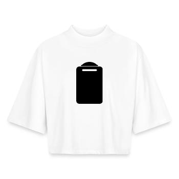 Chopping board - Boxy Women's Recycled 1/2 Sleeved T-Shirt by Stanley/Stella - white - Front - AI Model Female 172 dark (172cm)