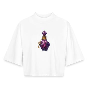 Élixir de Potion Magique Fiole Joyau Potion de Sort - T-shirt femme coupe boxy recyclé manches mi-longues Stanley/Stella - blanc - Devant - AI Model Female 172 dark (172cm)