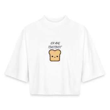 toast - Boxy Frauen Recyceltes 1/2 Sleeved T-Shirt by Stanley/Stella - Weiß - Vorne - AI Model Female 172 dark (172cm)