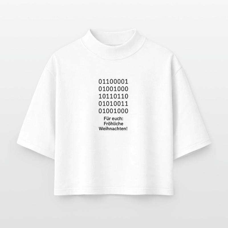 Binary Code Christmas Magic Boxy Women's Recycled 1/2 Sleeved T-Shirt by Stanley/Stella