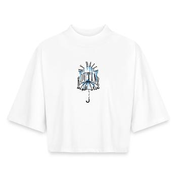 Deep Umbrella – Survival in Everyday Life - Life - Boxy Women's Recycled 1/2 Sleeved T-Shirt by Stanley/Stella - white - Front - AI Model Female 172 dark (172cm)