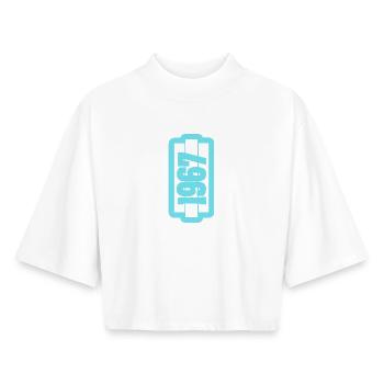 Year 1967 - Boxy Women's Recycled 1/2 Sleeved T-Shirt by Stanley/Stella - white - Front - AI Model Female 172 dark (172cm)
