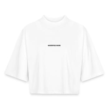Détroit de Bakersfield - T-shirt femme coupe boxy recyclé manches mi-longues Stanley/Stella - blanc - Devant - AI Model Female 172 dark (172cm)