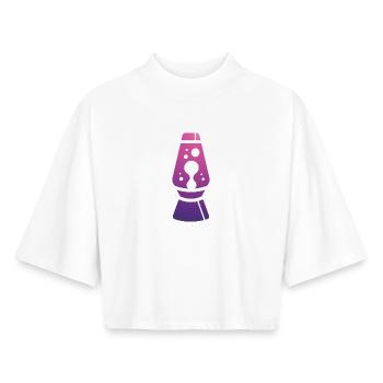 Purple Lava Lamp - Boxy Women's Recycled 1/2 Sleeved T-Shirt by Stanley/Stella - white - Front - AI Model Female 172 dark (172cm)