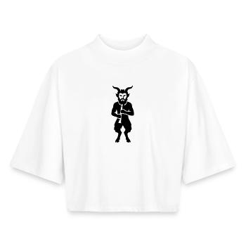Satyr - Boxy Frauen Recyceltes 1/2 Sleeved T-Shirt by Stanley/Stella - Weiß - Vorne - AI Model Female 172 dark (172cm)