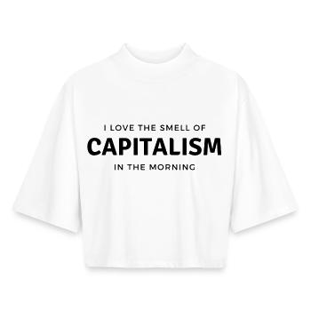Investor - Stock Exchange Dividend - Boxy Women's Recycled 1/2 Sleeved T-Shirt by Stanley/Stella - white - Front - AI Model Female 172 dark (172cm)