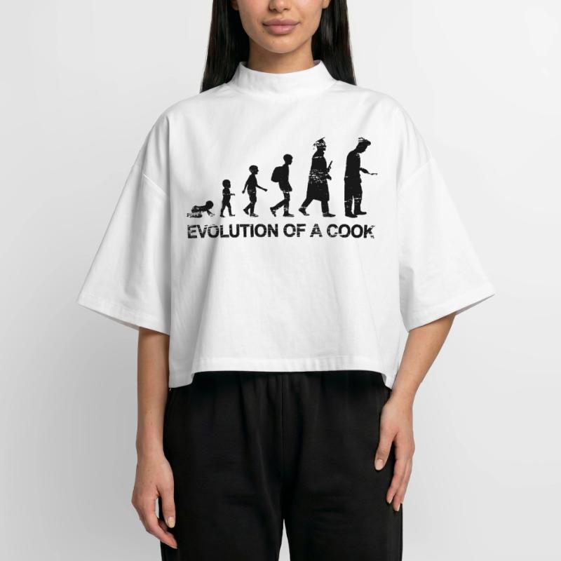 Évolution du chef T-shirt femme coupe boxy recyclé manches mi-longues Stanley/Stella