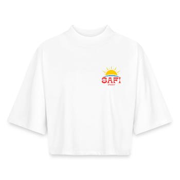 Safi Marokko Sonnenaufgang - Boxy Frauen Recyceltes 1/2 Sleeved T-Shirt by Stanley/Stella - Weiß - Vorne - AI Model Female 172 dark (172cm)