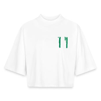 Drapeau du Nigéria - T-shirt femme coupe boxy recyclé manches mi-longues Stanley/Stella - blanc - Devant - AI Model Female 172 dark (172cm)