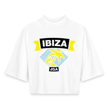 IBIZA Bachelor Party Crew - Boxy Women's Recycled 1/2 Sleeved T-Shirt by Stanley/Stella - white - Front - AI Model Female 172 dark (172cm)