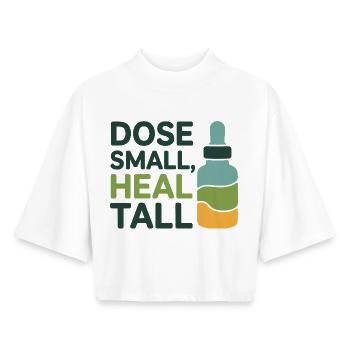 Homeopathy Dose Small Heal Tall Professional  - Boxy Women's Recycled 1/2 Sleeved T-Shirt by Stanley/Stella - white - Front - AI Model Female 172 dark (172cm)